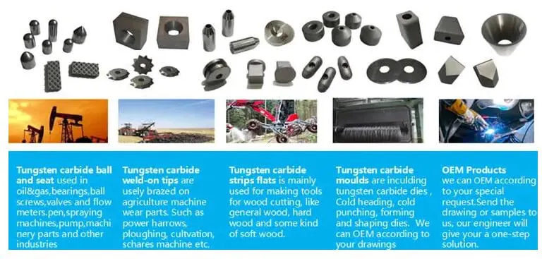 Stone Cutting Inserts Carbide Bush Hammer Tungsten Teeth