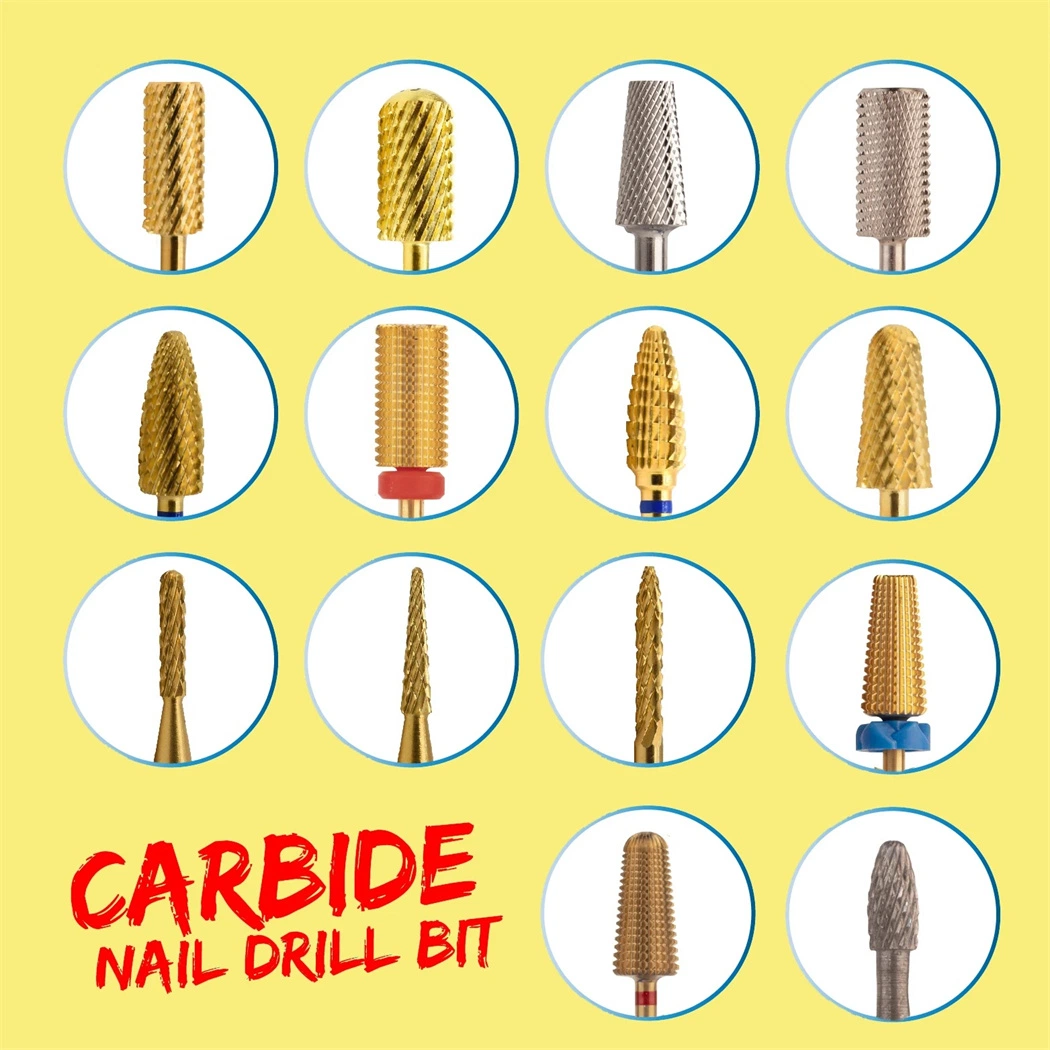 Professional Small Round Bits Stable Universality Tungsten Carbide Nail Bit Cuticle Clean Popular Styles Nail Drill Bit