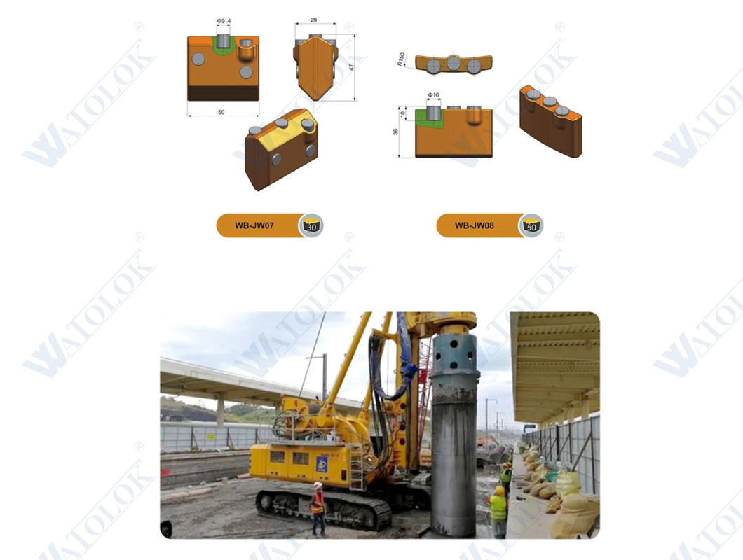 Diaphragm Wall Cutter Teeth Drilling Rig Teeth Core Barrel Cutter Teeth Conical Auger Teeth Bullet Teeth Casing Shoes Teeth Rotary Drilling Teeth