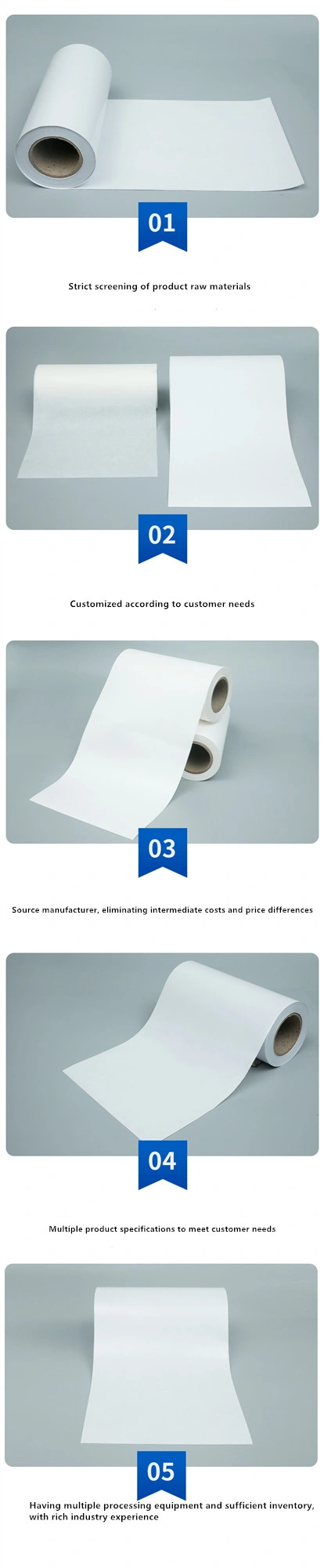 White PE Coated Paper Roll for Cup Paper Raw Materials/Cusomized Grit P40-3000silicon Carbide Coated Waterproof Abrasive Paper