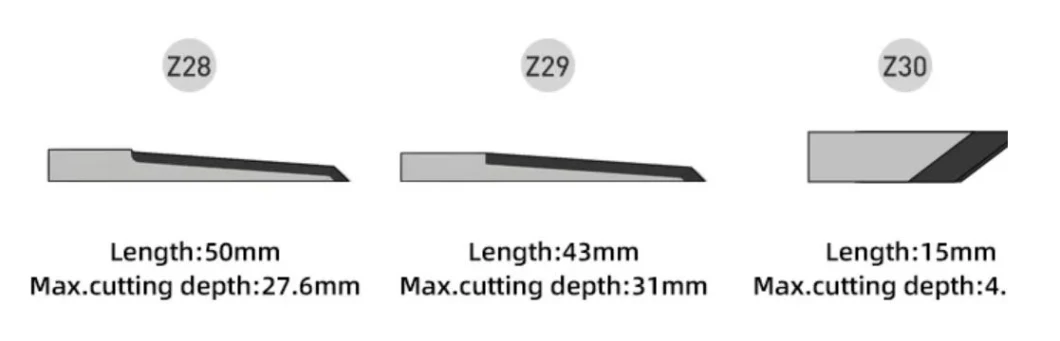 Max Cutting Depth Tungsten Carbide Knives Zund Cutter Oscillating Blade for Nylon/Felt/Nonwoven/Leather/Fabric/Textile/Foam