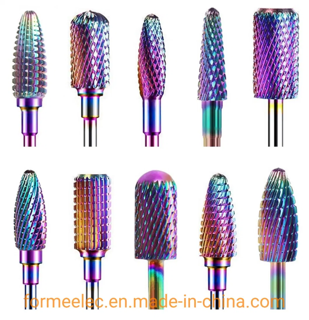 5 in 1 Carbide Grinding Bits Manicure Tungsten Steel Grinding Head Tungsten Nail Drill Bit