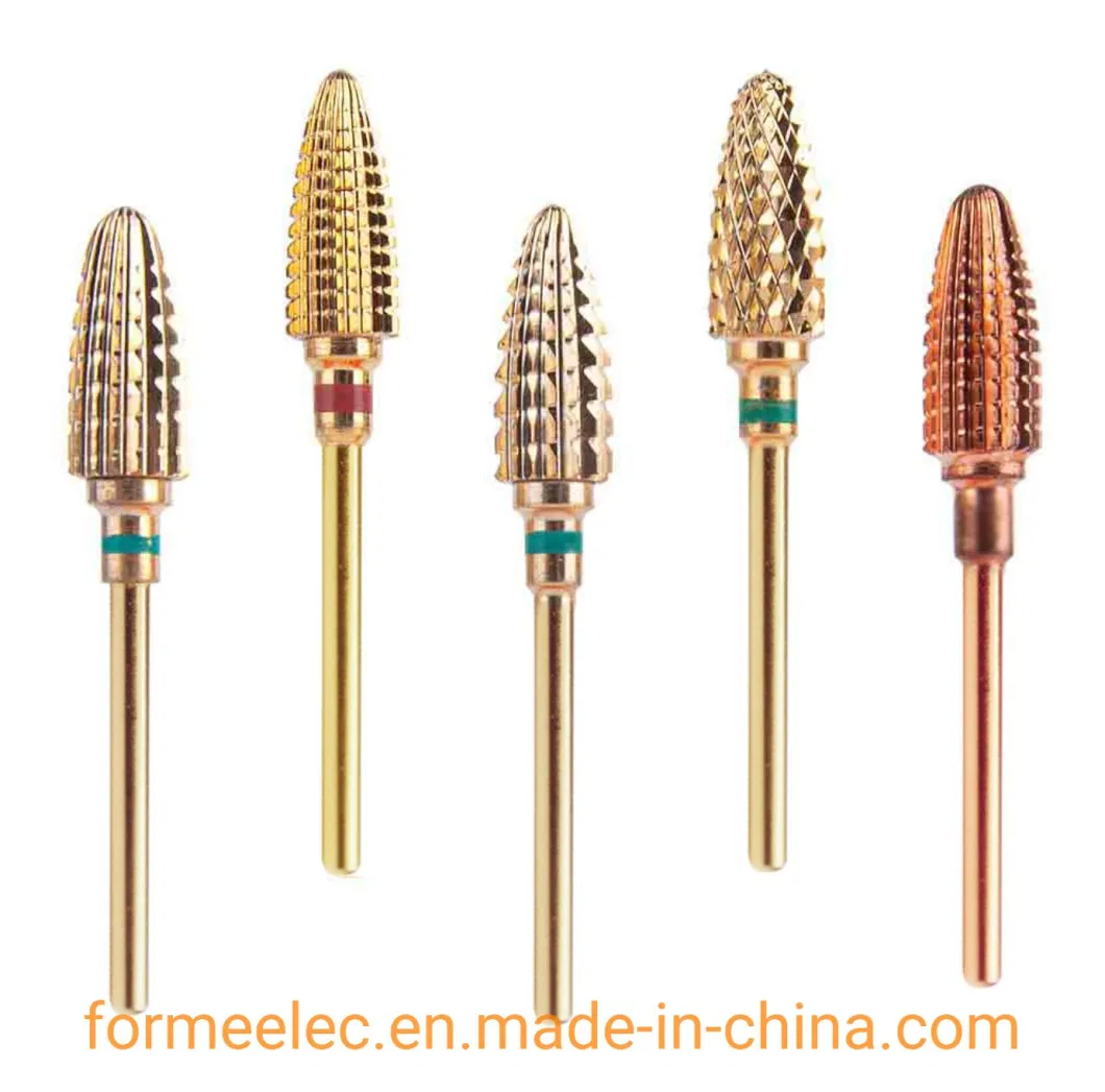 5 in 1 Carbide Grinding Bits Manicure Tungsten Steel Grinding Head Tungsten Nail Drill Bit