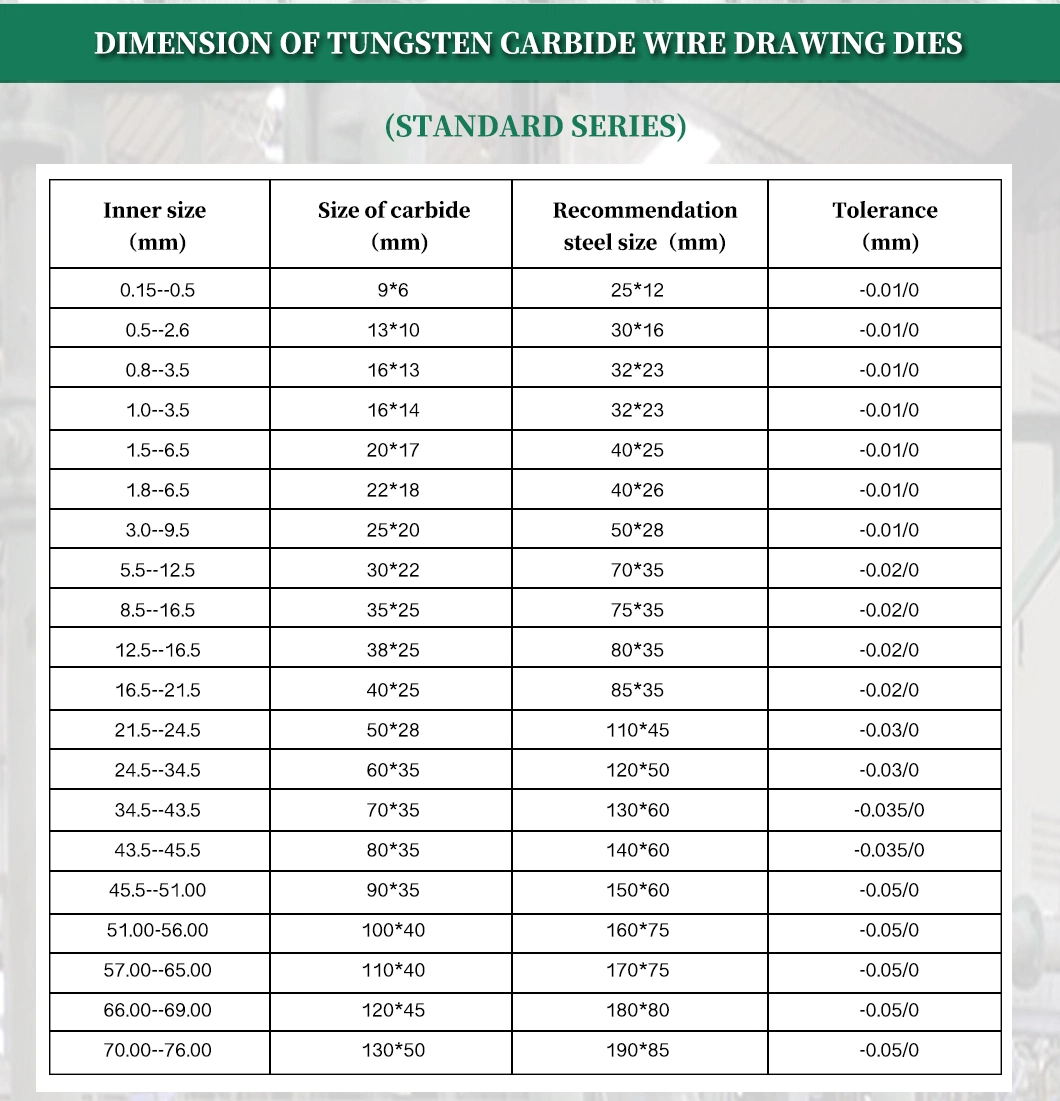 W105 Tungsten Carbide Wire Drawing Dies for Wire Drawing Machine