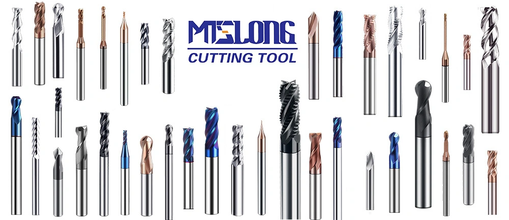Mts HRC45 4/2 Flutes Ball Nose Carbide End Mill with Cutting Tool CNC Milling Cutter Drill Bits Machine Tool Tungsten Carbide