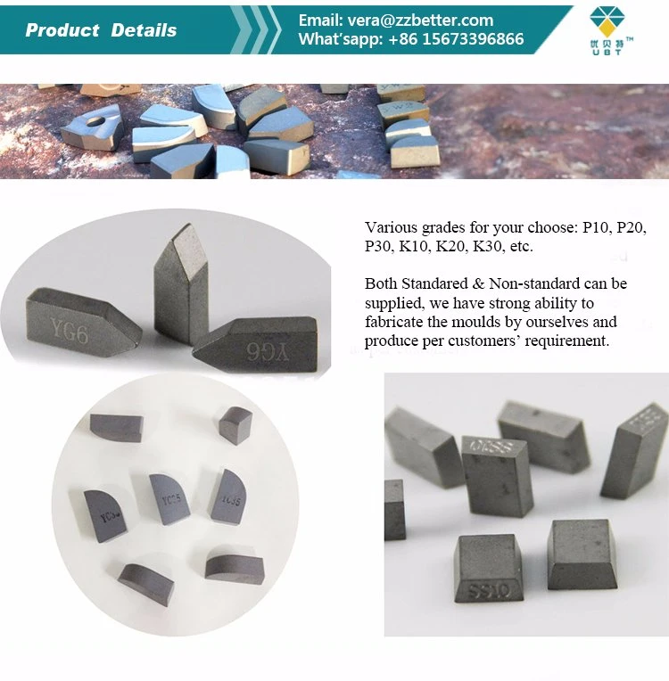 P10 P20 P30 Brazing Cemented Tungsten Carbide Lathe Tips