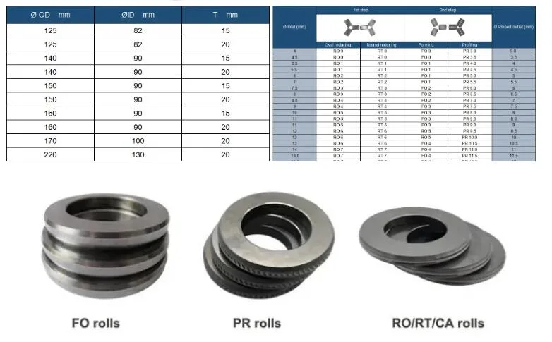 &Phi; 150 X &Phi; 90 X 20 mm 3 PCS/Set Fo Tungsten Carbide Roll Forming Rolls