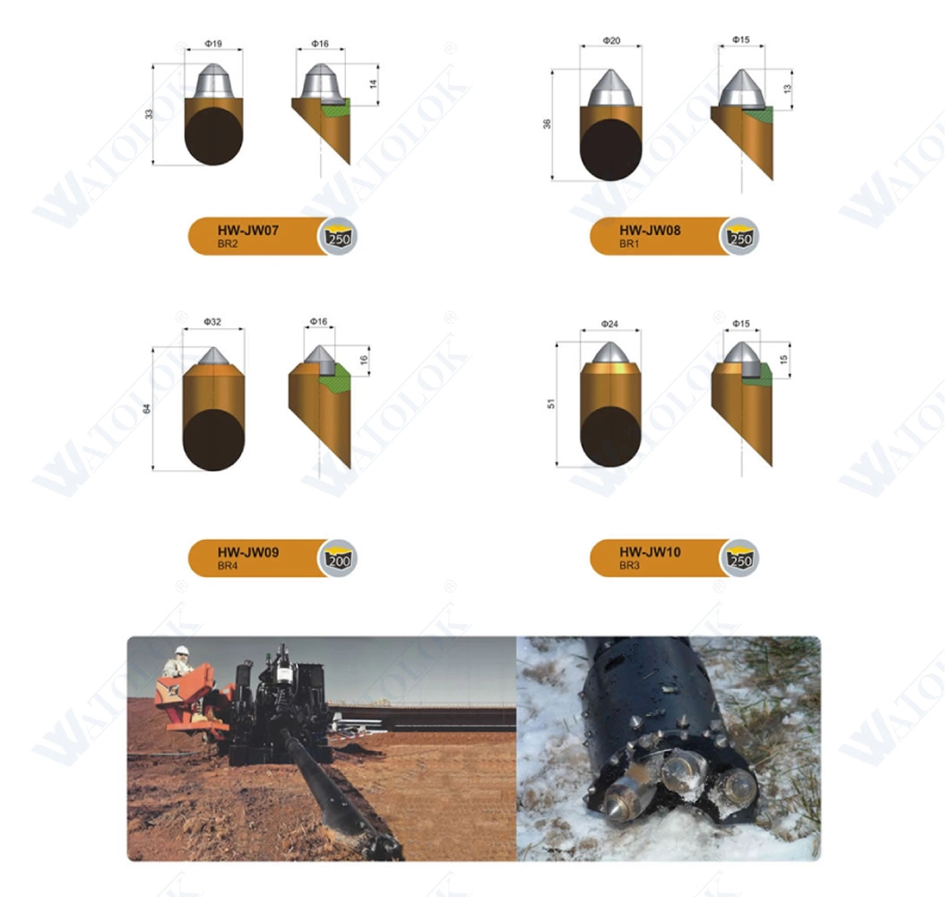 Br2 HDD Welding Teeth Trenching Tungsten Carbide Teeth