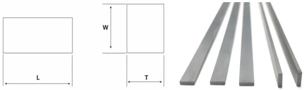 K10 K20 High Strength Cemented Tungsten Carbide Sheet Plate Strip with 10*10*100mm