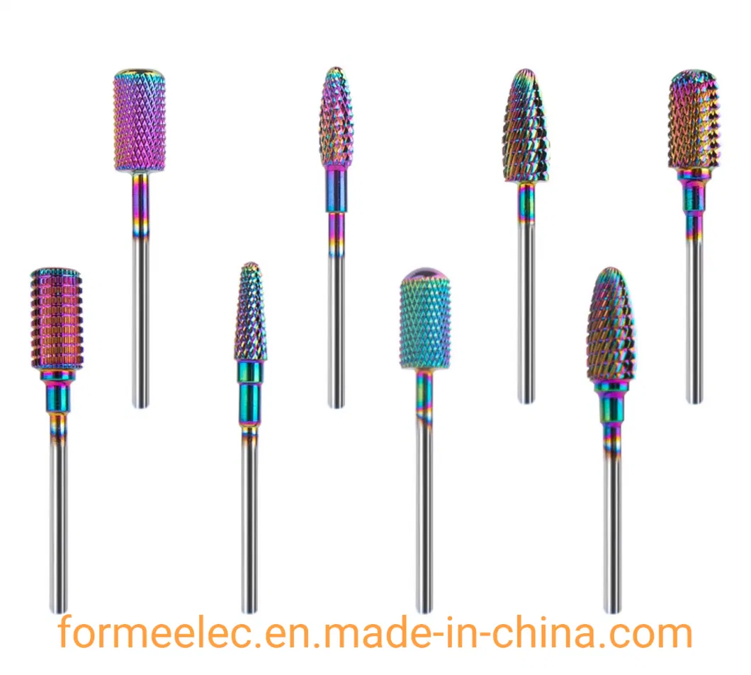 5 in 1 Carbide Grinding Bits Manicure Tungsten Steel Grinding Head Tungsten Nail Drill Bit