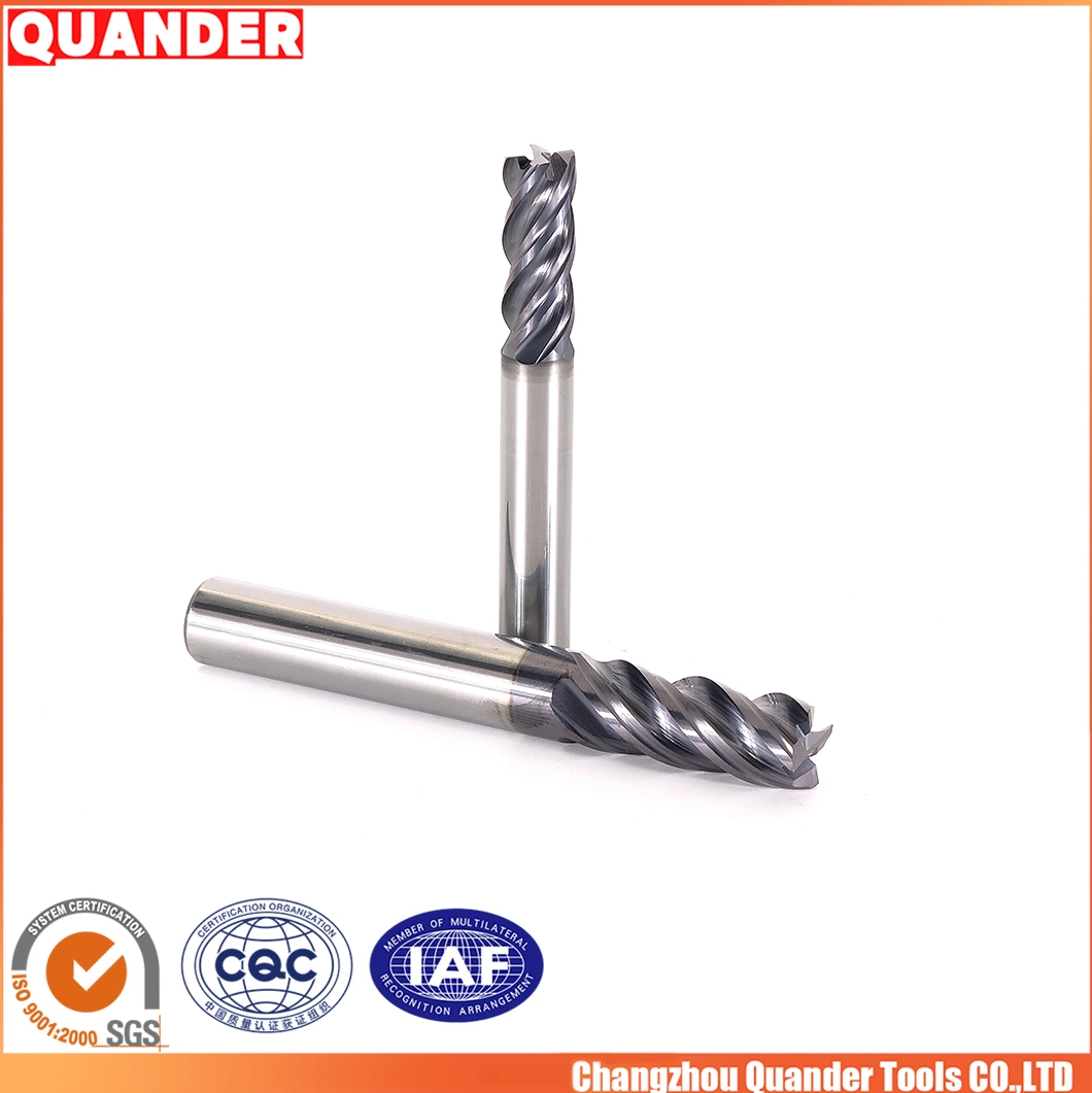 Quander Tools Cnt 450 End Mill Cutter China Rough End Mill Cutter Manufacturers Graphite End Mill High-Quality Carbide Efficient Milling Cutter