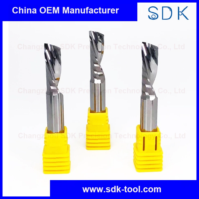 Solid Tungsten Carbide Down up Cut Cutting Tools for Wood Working Spiral Bits End Mills