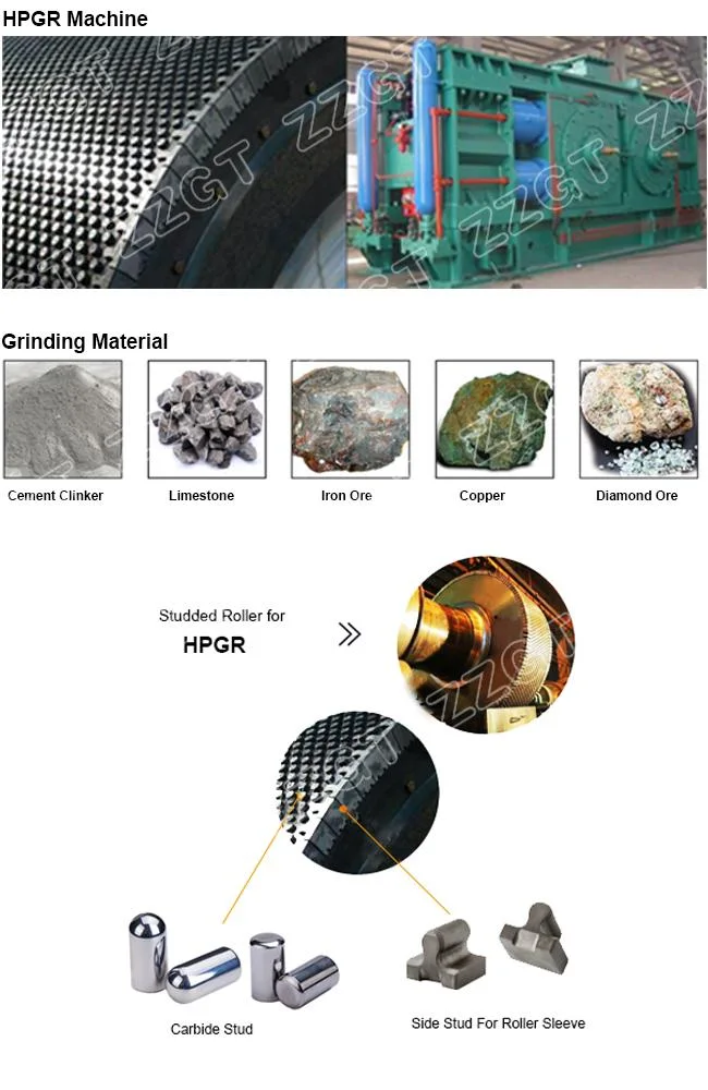 Customized Hpgr Tungsten Carbide Pin Studs with Long Life More Than 20000 Hrs