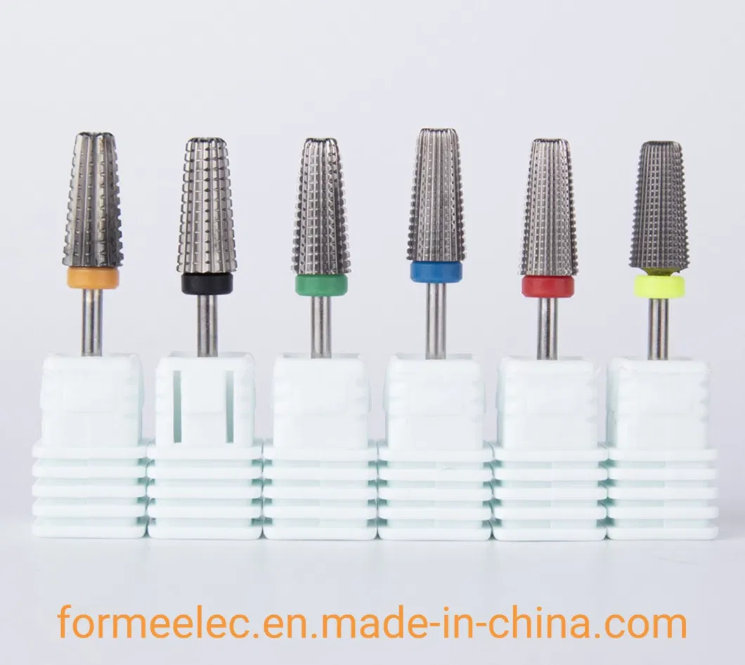 5 in 1 Carbide Grinding Bits Manicure Tungsten Steel Grinding Head Tungsten Nail Drill Bit