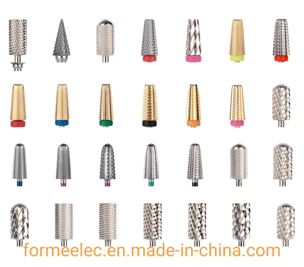 5 in 1 Carbide Grinding Bits Manicure Tungsten Steel Grinding Head Tungsten Nail Drill Bit