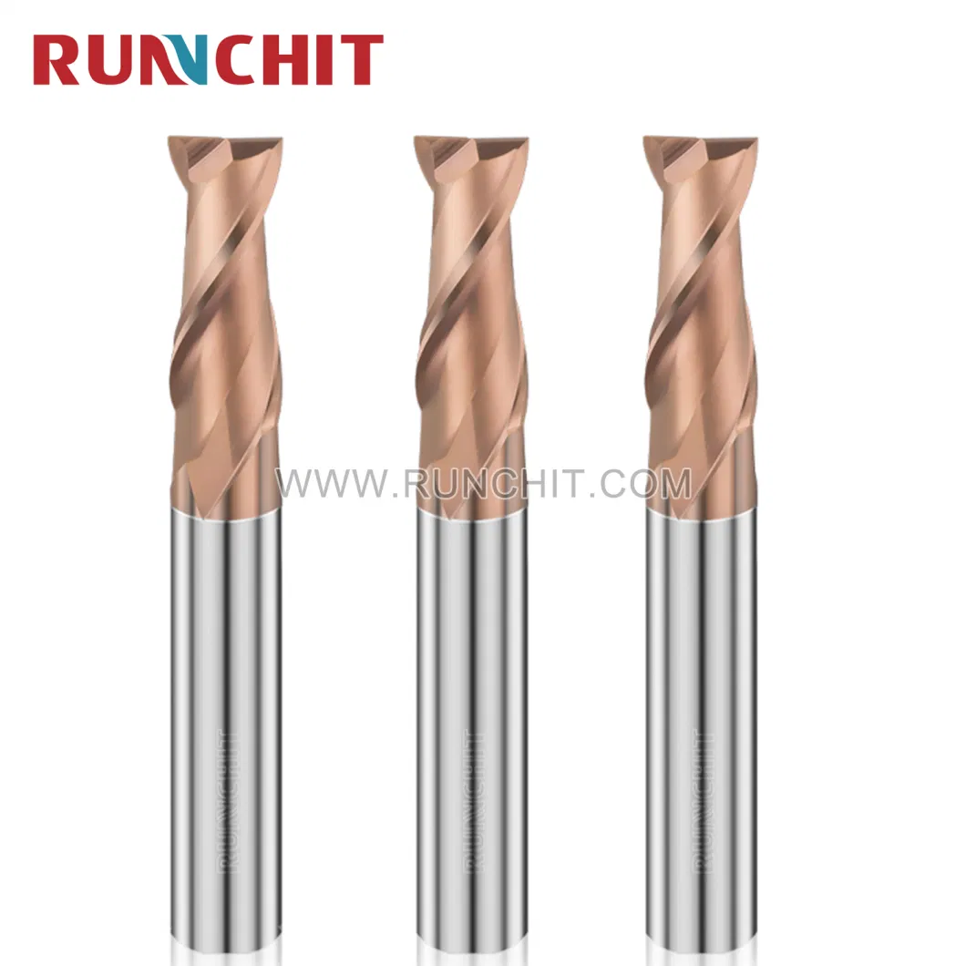 HRC65 Flat Endmill CNC Machine Tools Tungsten Carbide Square Milling Cutter Custom Solid End Mill Cutting Tools (HE1202)