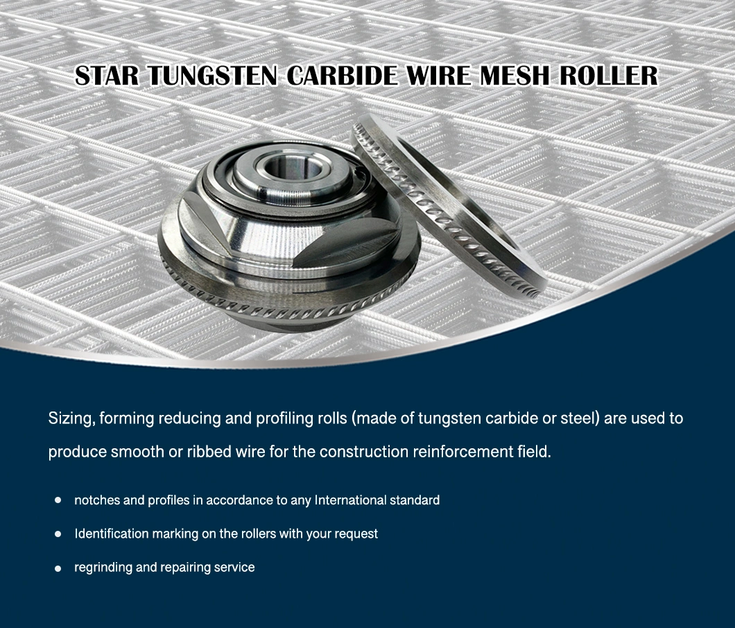 Descaling Roller Tungsten Carbide Roller Roller Holder for Welded Wire Mesh