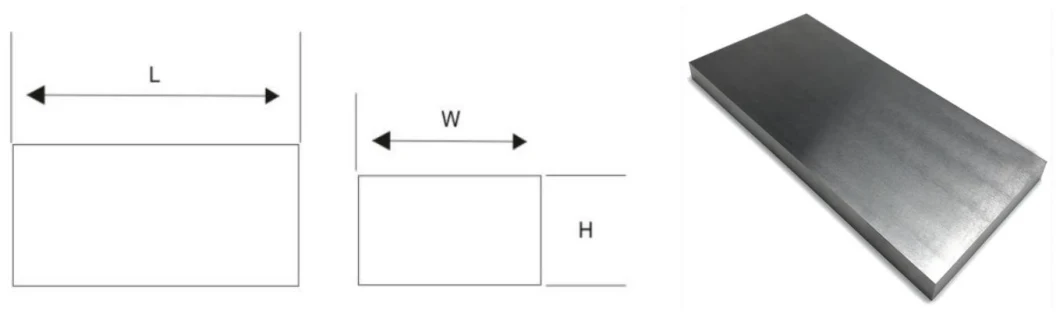 Wear Resistance 200*105*20mm 8% Co Solid Tungsten Carbide Square Blocks and Plates