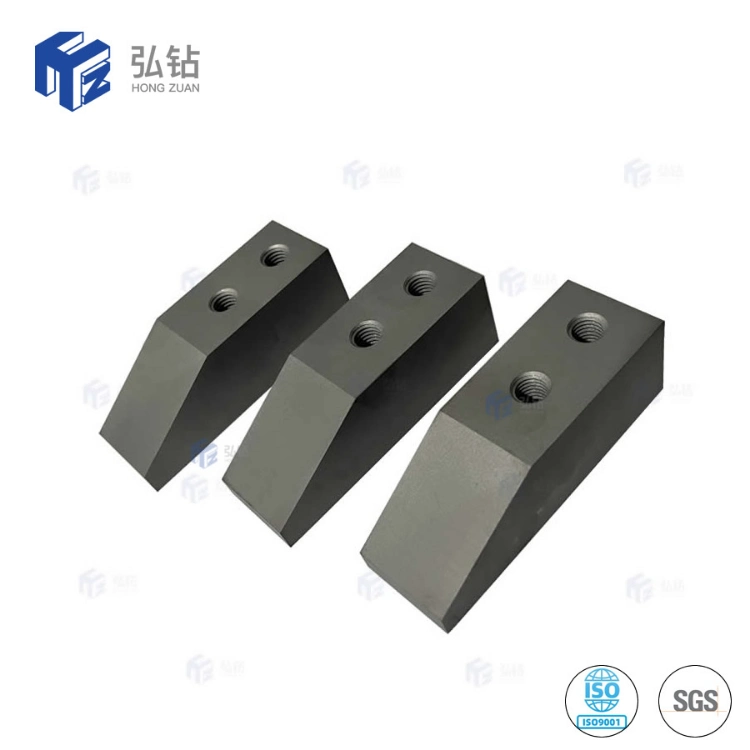 Tungsten Carbide Tips Trapezoidal Threaded Hole for Wear Resistant Parts