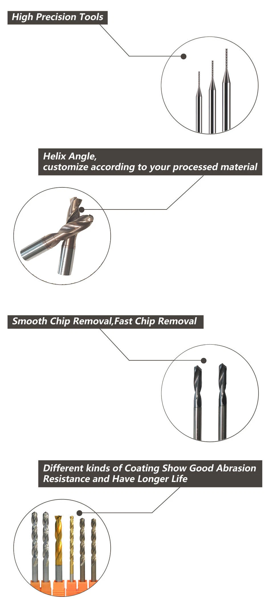 Tungsten Steel Twist Drills Solid Carbide Drills for Aluminum