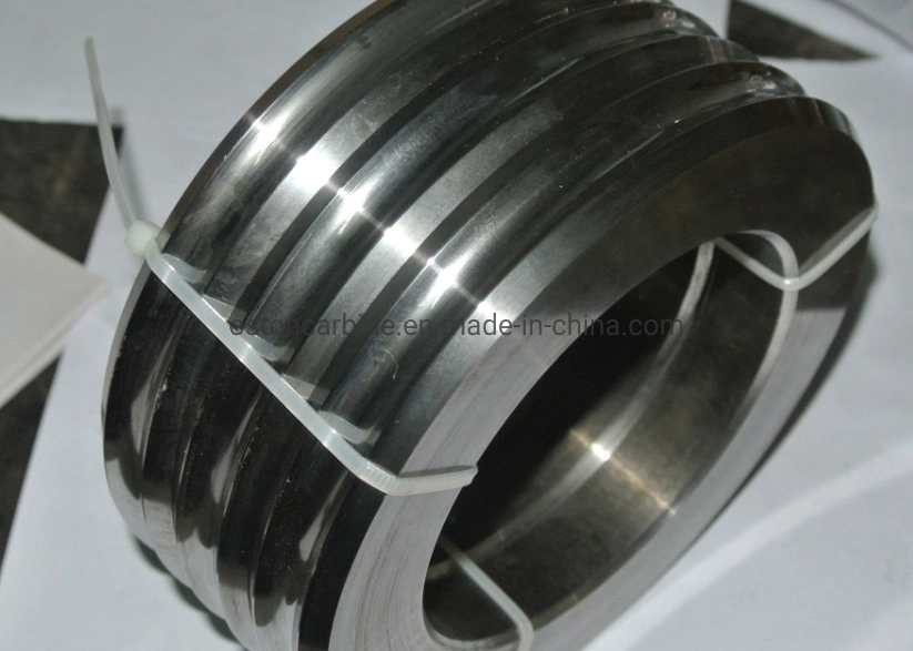 &Phi; 150*&Phi; 90*20mm RO6 Tungsten Carbide Oval Reducing Rollers for Cold Processing 10mm to 12mm Ribbed Steel Rebars