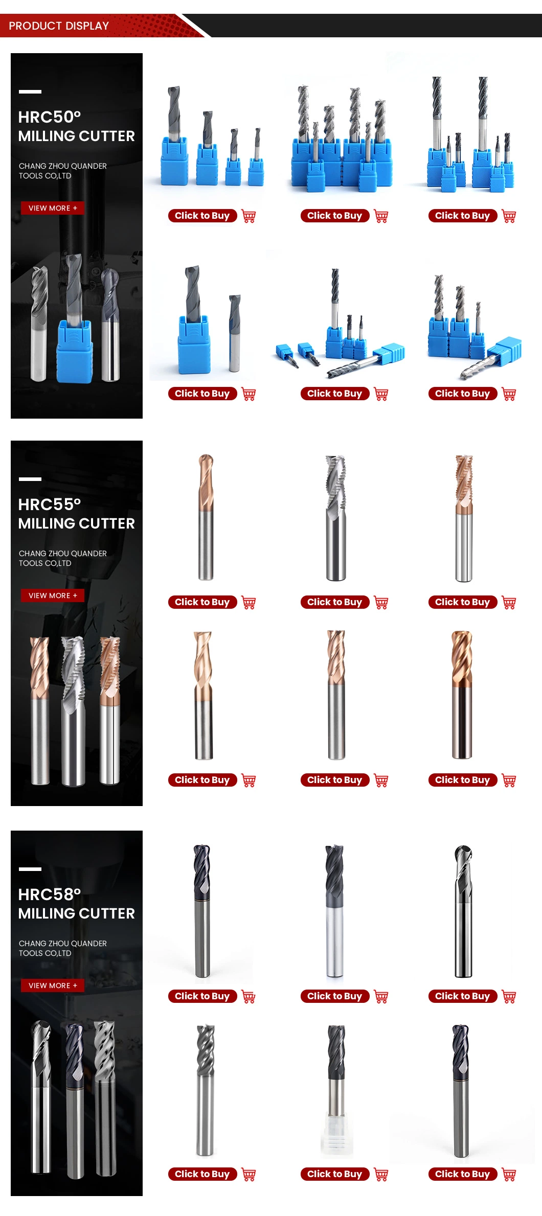 Quander Tools Face End Mill China PCB End Mill Suppliers End Mill 10mm Carbide Material Corner Radius End Mill