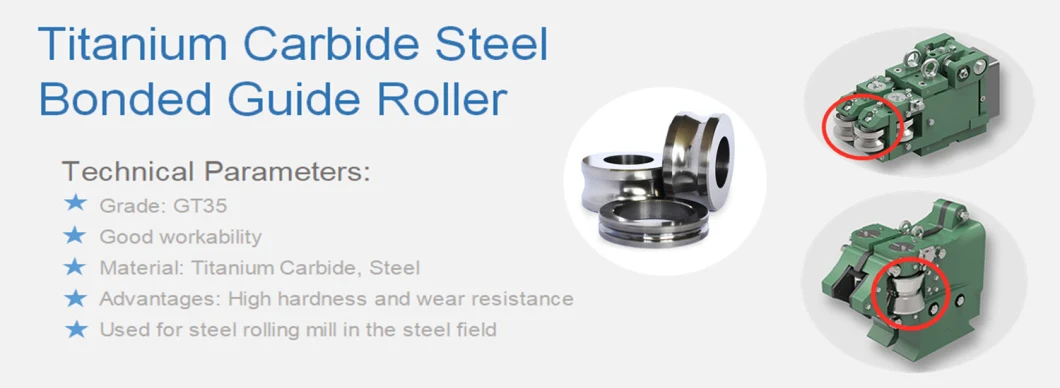 Tungsten Carbide Wire Guide Rolls Titanium Carbide Guide Roller