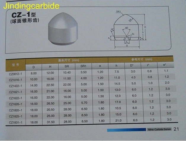 Tungsten Carbide DTH Bits Buttons for Mining