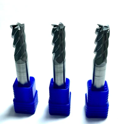  Utensili per taglio in carburo per fresa a fine con rivestimento nero 4 Flute Fresa per fresa Tungsten Carbide fresa per estremità HRC45 2/3/4 Flauti solidi Utensile da taglio a macchina CNC EndMill