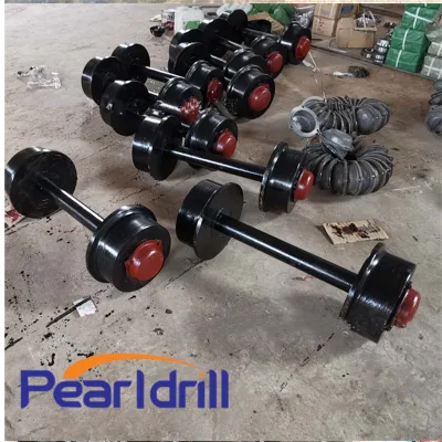 Coppia di ruote per miniera cava Pearldrill di nuovo prodotto in acciaio fuso da 300 mm Ruota per miniera per cingoli per miniere di carbone