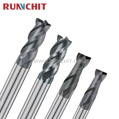  Fresa a punta in carburo solido di tungsteno a 4 fiuti CNC di alta qualità Utensile in carburo solido cementato per taglio di metalli in acciaio (DRBI1030)