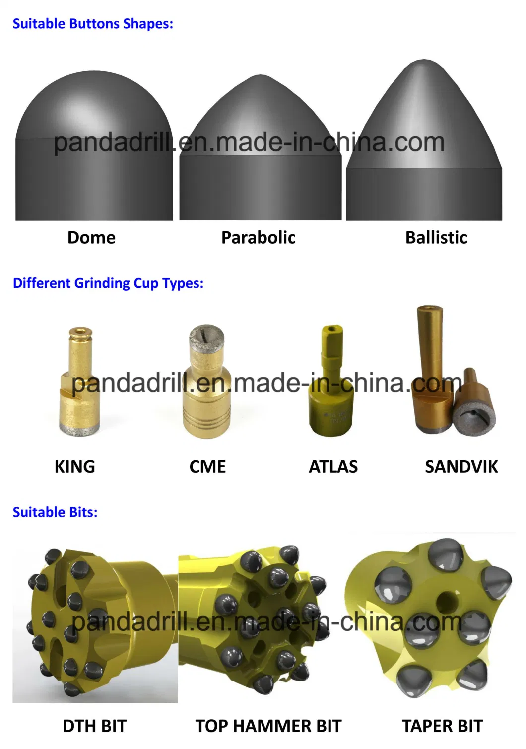 Button Bits Grinding Pins Button Bit Grinding Cup Wonderful Hexagonal Diamond Grinding Cup