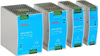 Dr EDR Mdr Hdr Ndr Series 75W 120W 240W 12V 24V 36V 48V Industrial Power Supply SMPS DIN Rail 12V 75W AC DC Switching Power Supply for Factory Automation