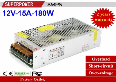 LED Driver 12V 15A 180W Switching Power Supply for 3D Printer