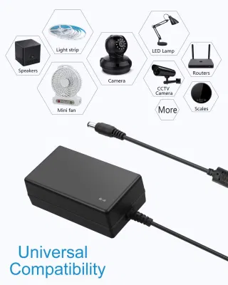 12V 3A Wall Power Supply Adapter 100~240V AC to DC 12 Volt 3 Amp 36W Converter 12 Vdc 3000mA 2.4A 2.5A 2.8A Available 5.5mm x 2.5mm 2.1mm for LED Strip Light