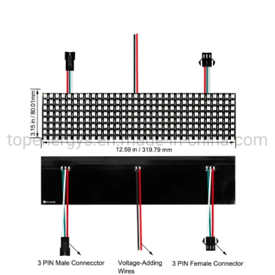 Ws2812b Panel Screen 8*8, 16*16, 8*32 Pixel 256 Pixels Digital Flexible LED Programmed Individually Addressable Full Color DC5V