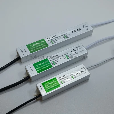 Waterproof 25W 30W 36W LED Driver /Transformer/Power Supply/Adapter for LED Strip/Light on Bathroom Furniture/Bath Vanity/Intelligent Mirror with CE 12V/24V