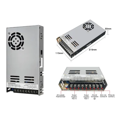Bina Ultrathin 12V 24V 300W 400W 30AMP SMPS Power Supply for HD Camera Medical Device 3D Printer