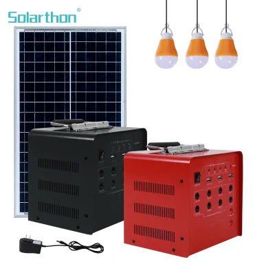 Portable Portable Outdoor Battery 12V 50W Large Emergency Energy Storage Power Supply Solar Backup Power Box