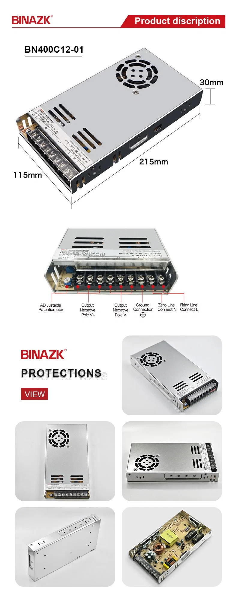 Bina Switching Power Supply 24V LED Switching Power Supply