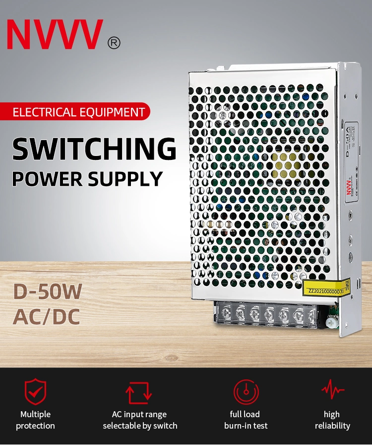 5V/12V 5A Power Supply D-50A Dual Output Power Supply