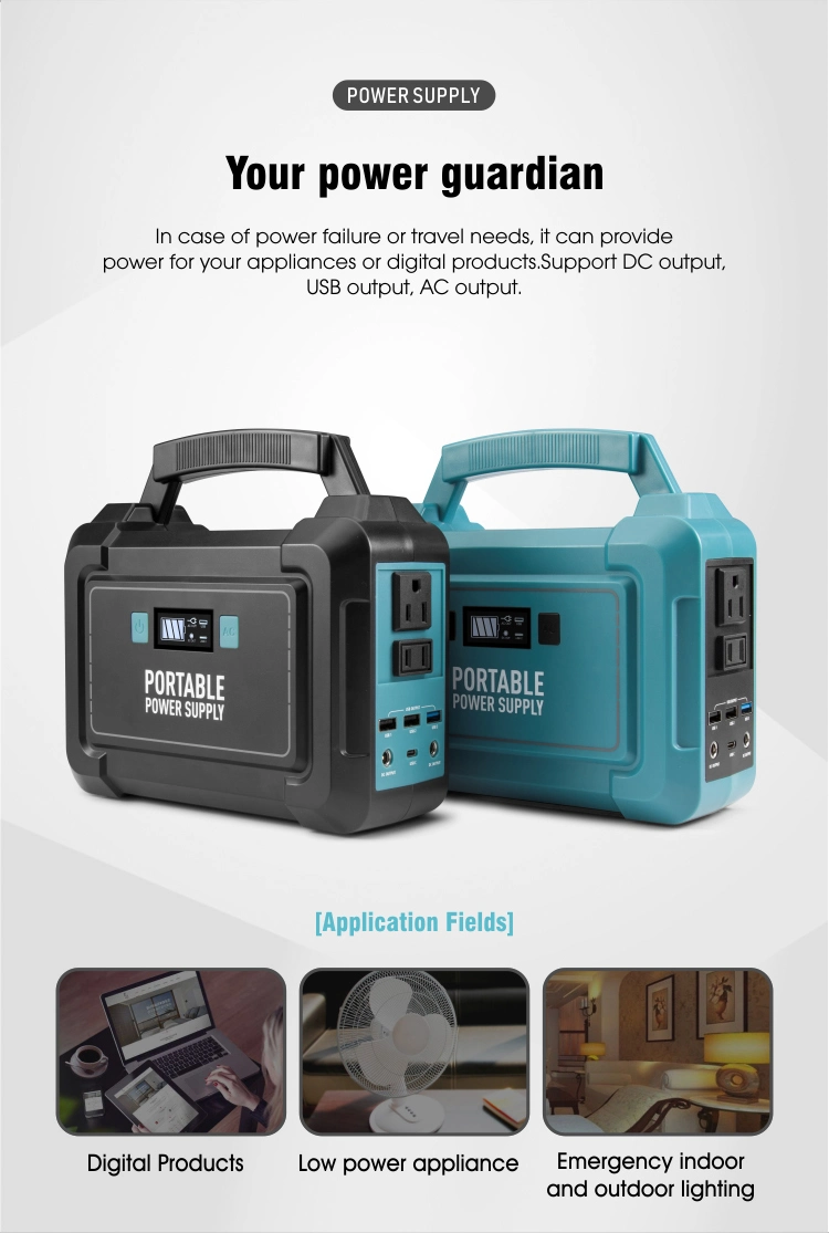 150W Portable Power Station 4000mAh Power Supply with LED Lighting for Emergency Charging