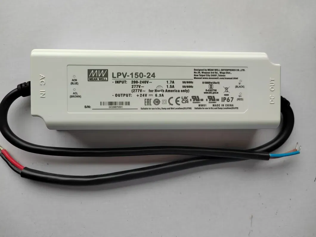 Meanwell 150W IP67 Waterproof LED Power Supply Lpv-150