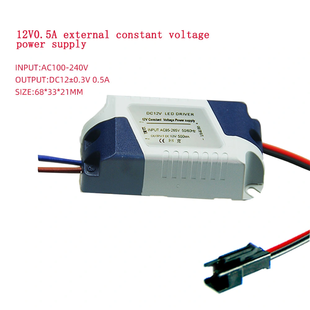12V500mA 42*19mm Constant Voltage Power Supply with Casting for LED Striplight Smart Mirror 07