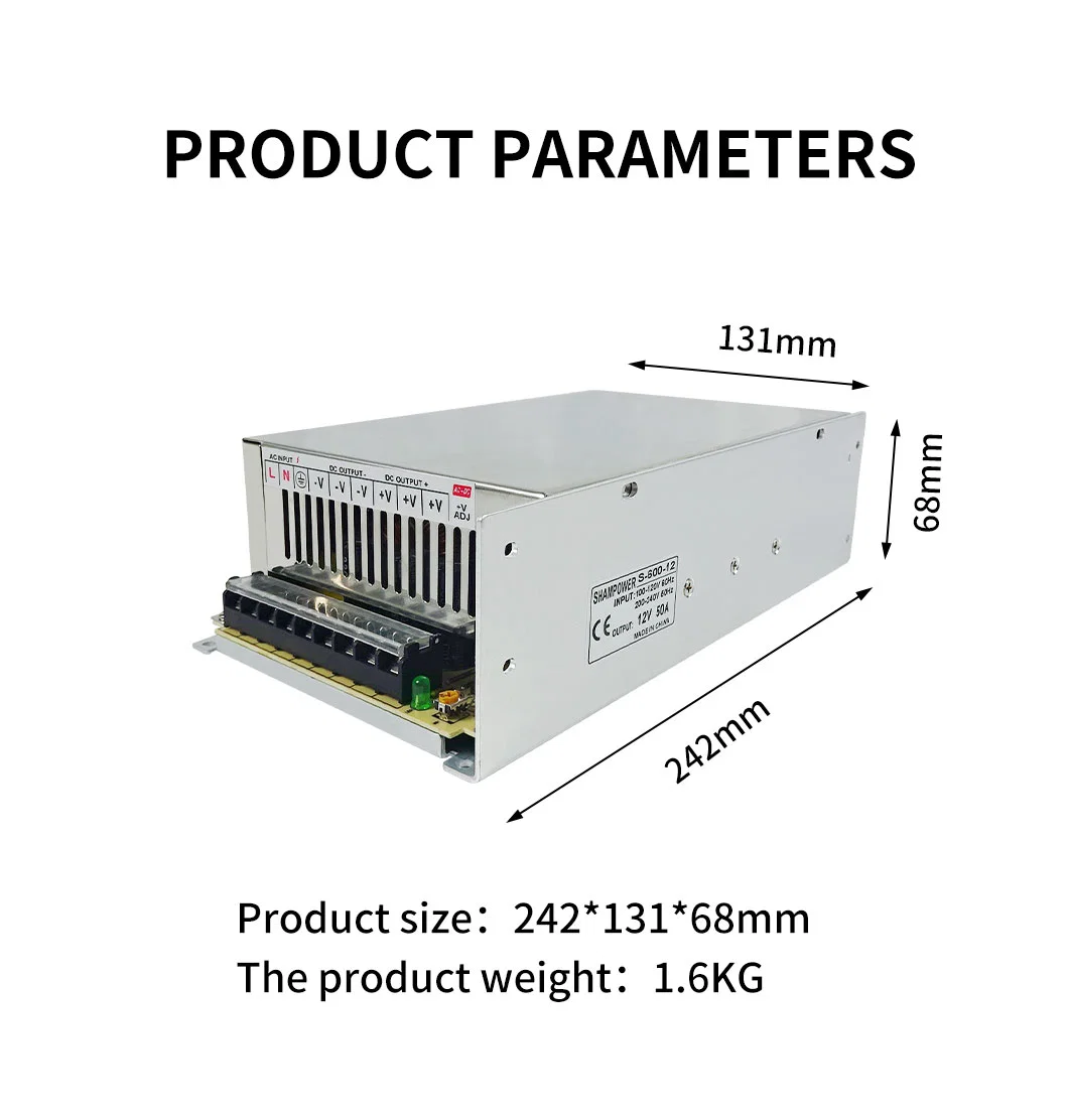 12V 50A 600W Small Volume Switching Power Supply