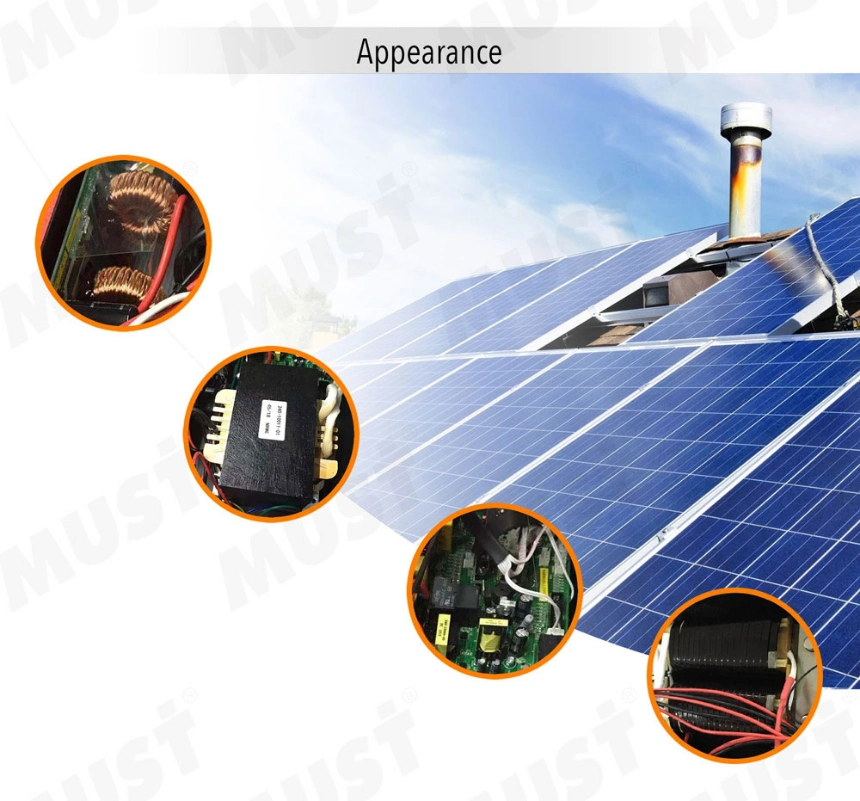 Must Solar Inverter 1000 Watts 1kw Solar Power System