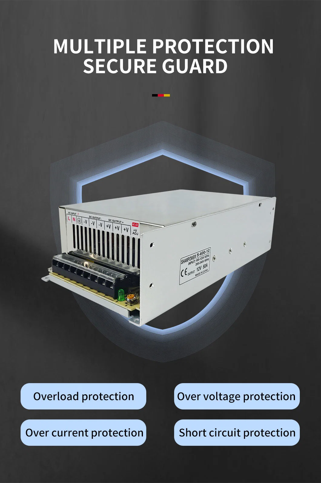 12V 50A 600W Small Volume Switching Power Supply