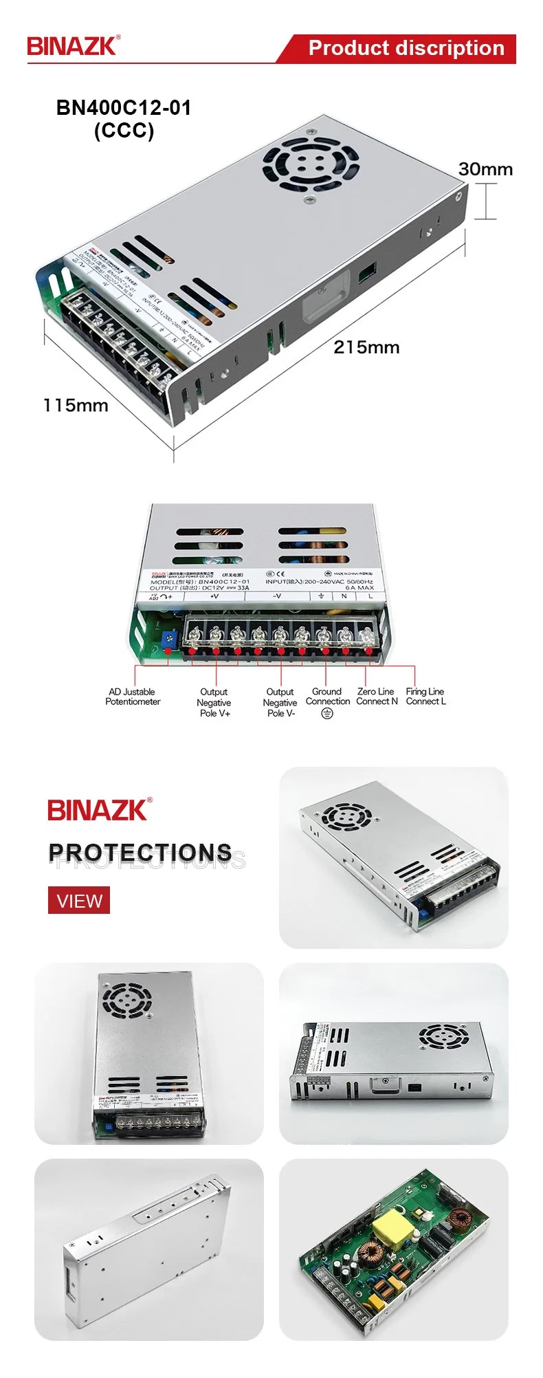 Bina AC/DC Switching Power Supply Transformer Industrial Converter