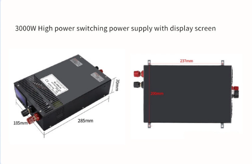 3000W Digital Display High-Power Switching Power Supply AC to DC12V DC 50A100A Constant Voltage and Current