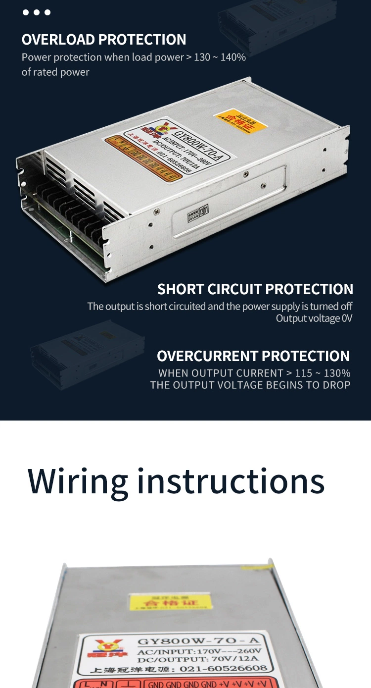 OEM AC DC 5V 12V 24V 50W 100W 150W 200W 300W 5A 10A Switching Power Supply for CNC DMA860h Driver